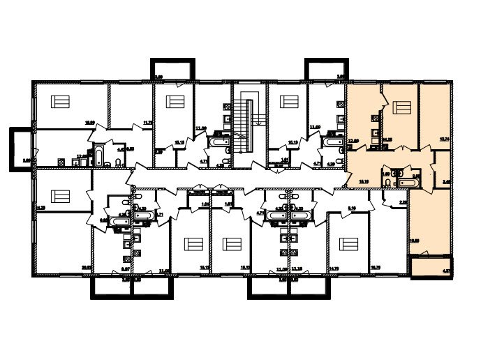 3 этаж 3-комнатн. 79.14 кв.м.