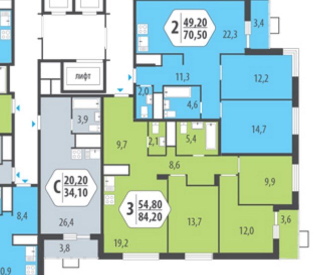 14 ���� 3-�������. 84.2 ��.�.