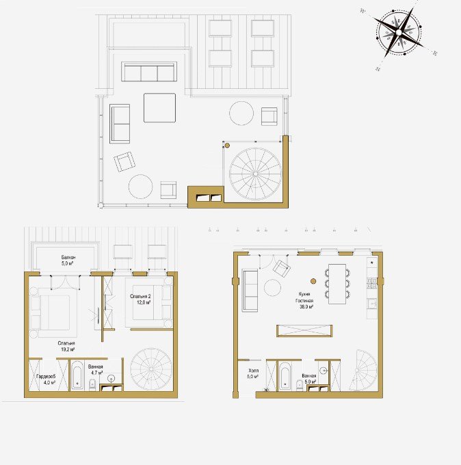 6 этаж 4-комнатн. 159.5 кв.м.