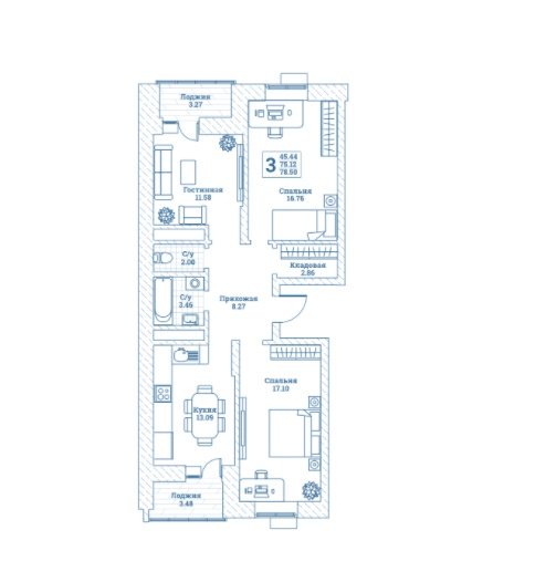 2 ���� 3-�������. 78.5 ��.�.