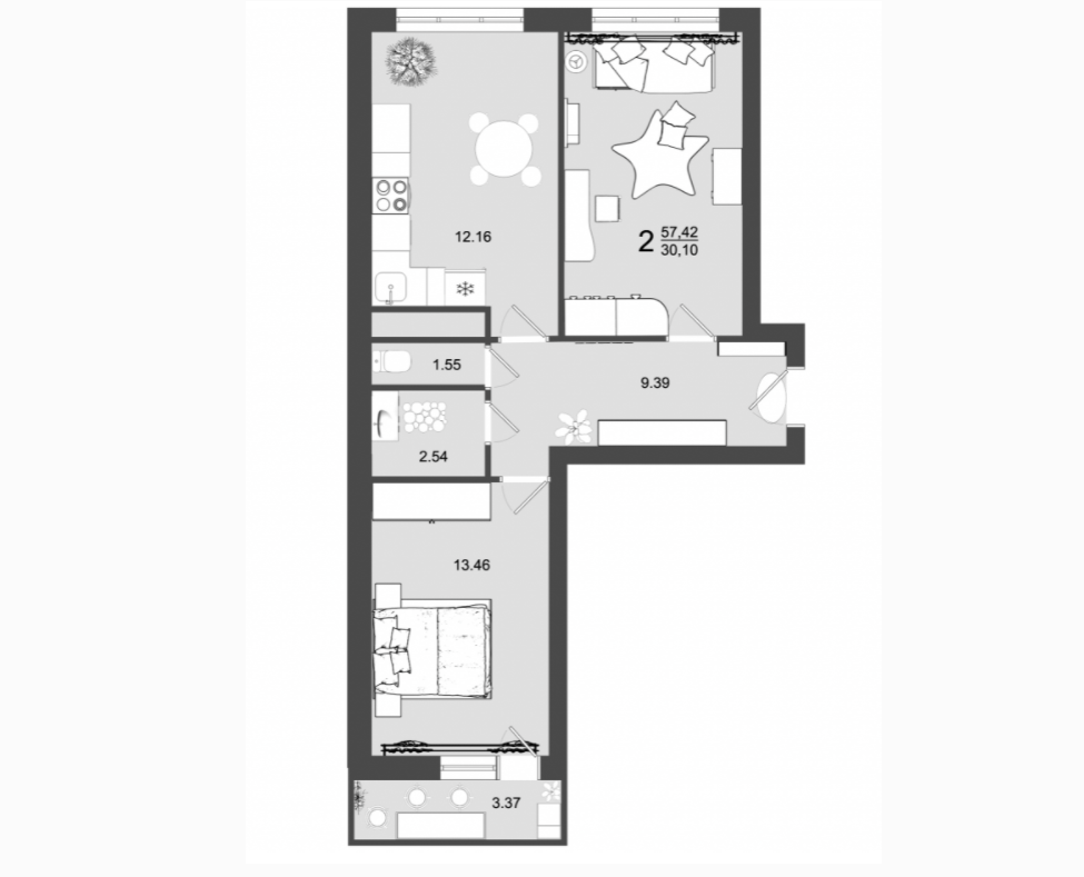 8 ���� 2-�������. 57.42 ��.�.